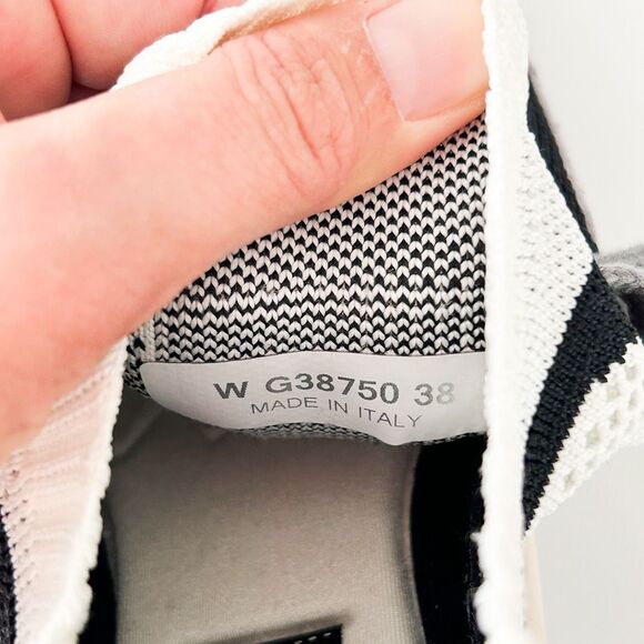 Chanel CC Tennis Shoes Suede Knit Trainer Sneaker Eu 38 US 7-7.5 - Picture 11 of 12